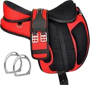 All Purpose Synthetic Treeless FREEMAX English Saddle Pemium Quality Handmade Tack Set Girth Stirrups