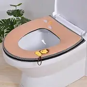 APTPKGDFDK Universal Toilet Seat Cover Winter Thick Warm Soft Velvet Zipper WC Mat Toliet Mat Toilet Seat Cover Bathroom Accessories Decor Toilet seat(SKU-1)