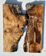 P35 Spalted Maple Burl Birds Eye Curly DIY Epoxy River Side Table 18x14x1.25