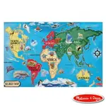 美國瑪莉莎 MELISSA & DOUG 大型地板拼圖世界地圖33片