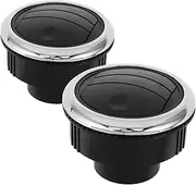 BESTYASH 2Pcs Louvered Round Air Vent for Rv Bus Yacht Durable Electroplated Finish Efficient Airflow Versatile Fit for Car Air Conditioning Systems Enhances Heat Dissipation