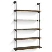 DIY Pipe Shelf Rustic Floating Brackets