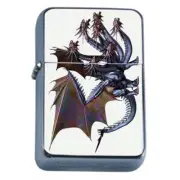 Mythical Creatures D6 Flip Top Oil Lighter Wind Resistant