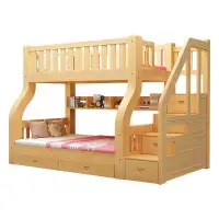 在飛比找蝦皮購物優惠-雙層床 雙人 床架 全實木高低床 高低床架 可分體兒童床上下