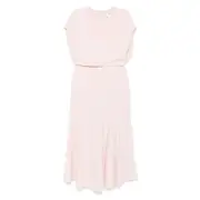 [Roland Mouret] Roland Mouret Belted Midi Dress 8 UK NEUTRALS