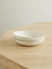 [Mud Australia] Mud Australia - + Net Sustain Pebble Medium Set Of Two Porcelain Bowls - Off-white - One size One size Off-white