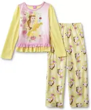 Disney Belle Pajamas Girl's 7/8 NeW Shirt Pants Beauty And The Beast Pjs Set NWT