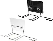 DECOMELODY 2pcs Wall Mounted Hair Dryer Rack Wall Hair Dryer Wall Mount Clothing Mounted Hanger Adhesive Mount Clothing Rack Adhesive Rack Coat Hangers Storage Bracket Stainless Steel White