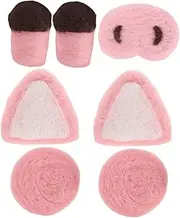 YOSADIER Pig Ears Nose Blusher Legs Plush Pig Toy Accessories Kit Perfect for Plush Doll DIY Projects