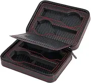 [CFZSALK] Watch Box Watch Holder Watch Organizer Holder Travel Portable Elegant 4 Slots Watch Box Holder Wristwatch Collector Display Case Watch Case (Color : Brown, Size : 17.5 * 13.5 * 6cm) KeYJ