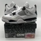 Size 13 - Jordan 4 Retro Mid Military Black White Leather Grey (DH6927-111)