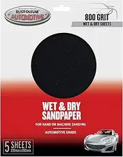Rust-Oleum Automotive 800 Grit Wet and Dry Sandpaper 5 Sheets