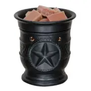 New Primitive Farmhouse BLACK STAR WAX WARMER Electric Plug Mason Jar Light