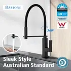 Bastone Brass 360° Swivel Spout Pull Down Black Kitchen Mixer Laundry Tap Faucet