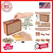 Cash Vault Wooden Money Saving Box, Cash Saving Box for 200 1000 2000 3000 50...