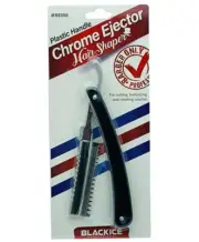 Black Ice Chrome Ejector Hair Sharper Razor Plastic Handle #N8550