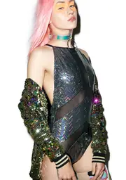 [Jaded London] Holographic Hazard Swimsuit
