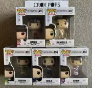 RARE NEWJEANS ROCK STARS 5 SET Funko Pop Vinyls New in Mint Boxes + Protectors