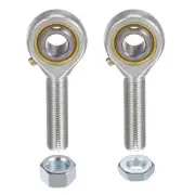 POSB6 3/8" Male Rod End Set - 2pcs of 3/8-24 Left and Right Thread with Jam Nut