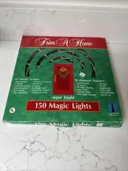 Vintage Christmas Lights 150 Magic Lights Trim A Home 12 Functions Clear Color