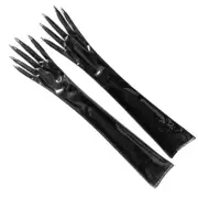 Glossy Enamel Leather Long Gloves for Women Poles Dancing and Halloween Party