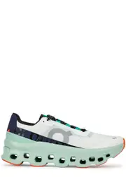 ON Cloud Monster Panelled Mesh Sneakers - White And Green - 4.5 4.5