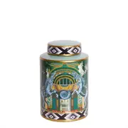 Belle Akira Porcelain Storage Jar w/ Lid Tabletop Home Decor Small Round 26x17cm