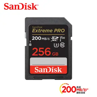 SanDisk Extreme Pro SDXC U3 V30 64G 128G 256G 200MB 記憶卡 公司貨
