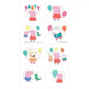 Peppa Pig Confetti 1 Perforated Sheet Containing 8 Tattoos