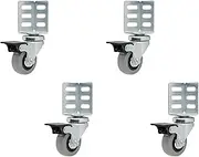 Shepherd Hardware 8126E Swivel Corner SwivelCorner Caster, Gray