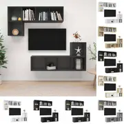 4 Piece TV Plasma HiFi Cabinet Set Lowboard Chipboard Multi Colours vidaXL