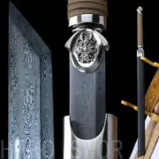 New Damascus Folded Steel Japanese samurai sword Katana Ninja Full Tang Sharp