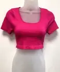 NEW! M&S B by Boutique Marks & Spencer fuchsia ribbed Secret Support crop top