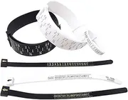 Honbay 4PCS Ring Sizer Measuring Tool Finger Size Measuring Set and 2PCS Bangle Gauge Sizer Wrist Sizer Measure Tool Belt for Women Men
