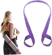 HONITANO Adjustable Cotton Yoga Mat Strap Carrier Lightweight Durable Sling for of Yoga Mats Exercise Accessory Light Purple