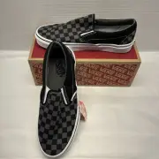 Vans Classic Slip On Checkerboard Black/Gray Mens 8.5 Women 10
