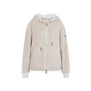 [Moncler] Moncler-White Zip Up Acrylic Jacket-Donna XS STAND