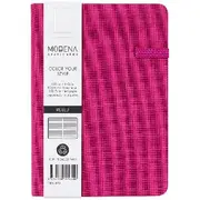 Modena A6 Linen Ruled Notebook Orchid