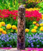 10" Auralite 23 Metaphysical Power Chakra Healing Reiki Spirit Aura Stone Tower