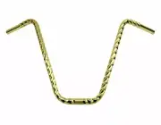UNIQE! DYNO STYLE VINTAGE LOWRIDER HEXAGON TWISTED HANDLEBAR 16 25.4MM IN GOLD..