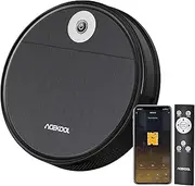 Robot Vacuum Cleaner, 2200 Pa Strong Suction Power Thin Quiet Automatic Robot Vacuum Cleaner Self-Charging App/Remote Control 120 min Running Time, Black