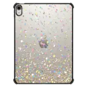iPad Air 11-inch (M2/M3) iPad Impact Case Gold Multicolor Pastel Confetti Transparent