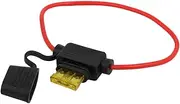 Aexit In-line (Distribution electrical) 20A Car Fuse Holder Splash Proof Container Wire Lead (74ry244qf727) Red Black