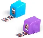 Zicojia 2 Pack Postage-Stamp Dispenser for A Roll of 100 Stamps Postage Forever Stamp Holder Organizer Blue &