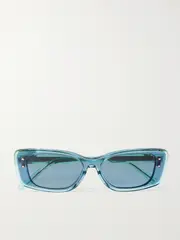 [DIOR Eyewear] DIOR Eyewear - Diorhighlight S21 Rectangle-frame Acetate Sunglasses - Blue - One size One size Blue