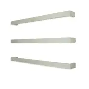 Radiant Brushed 800mm Square Single Bar Heated Towel Rail (Left or Right Wiring) BRU-SBSTR-800