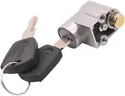 Ragyzity Electric Bike Battery Box Safety Lock, Battery Cylinder Lock Ignition Switch Anti-Theft Safety Lock, Portable Outdoor Cycling Electrombile Battery Box Lock with 2 Keys (1pc)