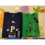 全新POLO RALPH LAUREN 男童 青少年 深藍色 綠色 短袖 滑板印字 T-SHIRT L/XL