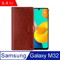 在飛比找PChome24h購物優惠-IN7 瘋馬紋 Samsung M32 (6.4吋) 錢包式