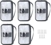 Spacnana 5 Set LED Marker Light Double Bullseye LED Marker Clearance Lights IP68 Waterproof Rectangle for Ship Yacht
